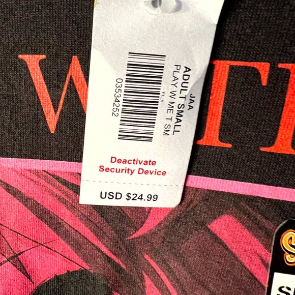 NWT Doki Doki Spencer's Black 100% Cotton Graphic Print Tee T-Shirt SZ Small - Picture 4 of 5